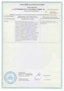 2017.05.31 Лыткарино - Химтраст. Приложение к сертификату пенополиуретановые утеплители на основе напыляемого компонента. ТУ 2254-021
